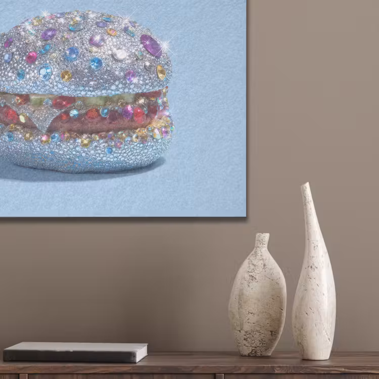 Glitters - Hamburger - Blauw PET vilt klein -sfeer6_closeup