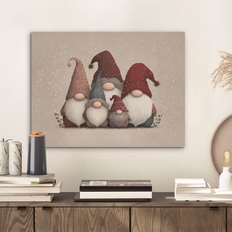Kabouters - Kerst - Sneeuw - Puntmutsen PET vilt klein -sfeer1