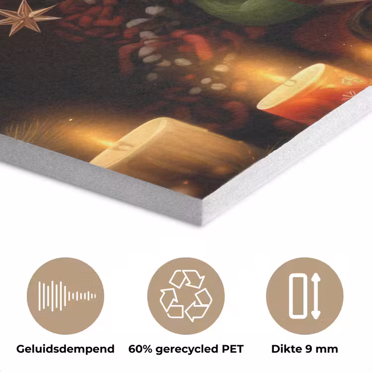Gnooms - Kerst - Raam - Kleurrijk PET vilt klein -closeup_NL