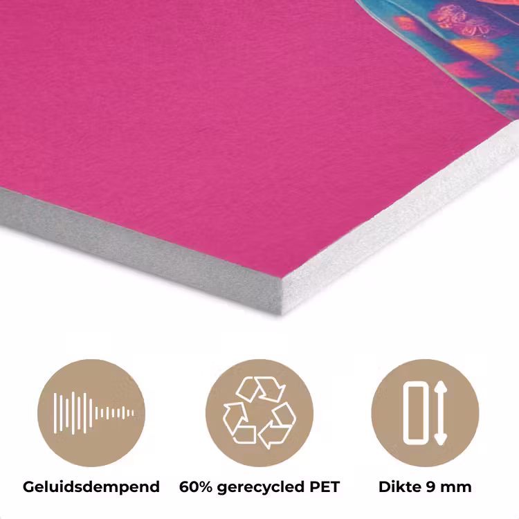 Geit - Hoorns - Kimono - Kleurrijk PET vilt klein -closeup_NL