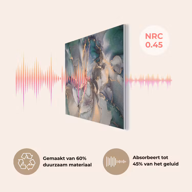 Goud - Blauw - Marmer PET vilt klein -USP_NL