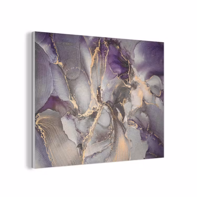 Goud - Paars - Marmer PET vilt klein -3d