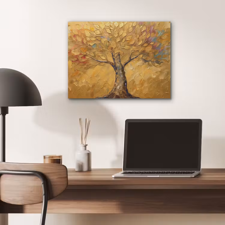 Goud - Boom - Abstract - Modern PET vilt klein -sfeer5