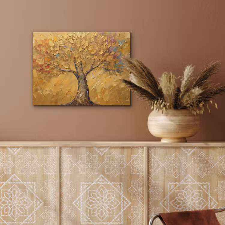Goud - Boom - Abstract - Modern PET vilt klein -sfeer4