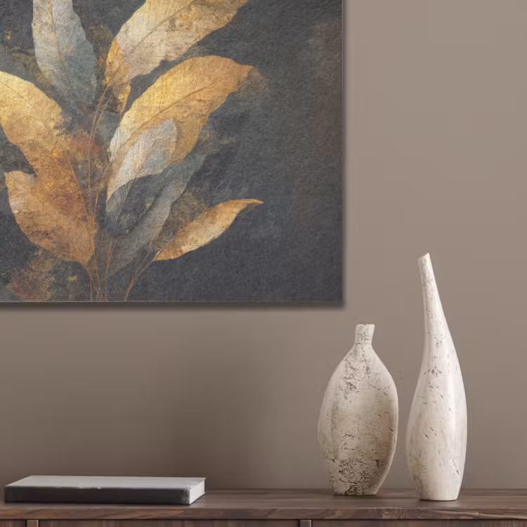 Gouden Bladcompositie β Botanische Luxe PET vilt klein -sfeer6_closeup