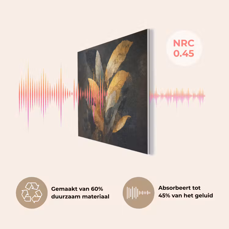 Gouden Bladcompositie β Botanische Luxe PET vilt klein -USP_NL