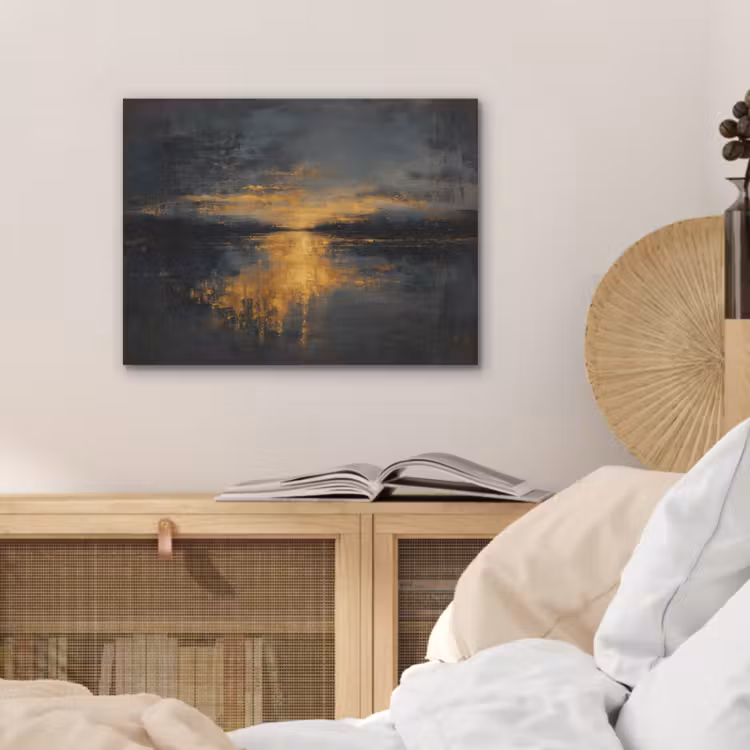 Gouden Reflectie op Water PET vilt klein -sfeer3