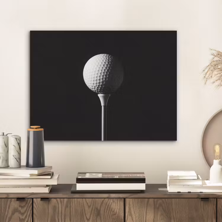 Golfbal - Minimalistisch - Wit PET vilt klein -sfeer1