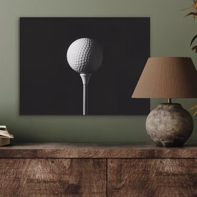 Golfbal - Minimalistisch - Wit PET vilt klein -sfeer2