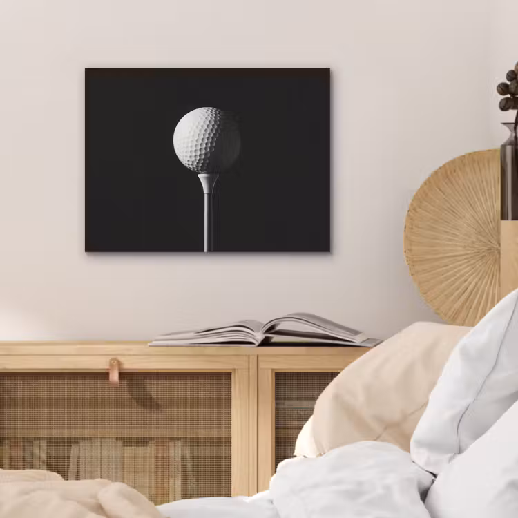 Golfbal - Minimalistisch - Wit PET vilt klein -sfeer3