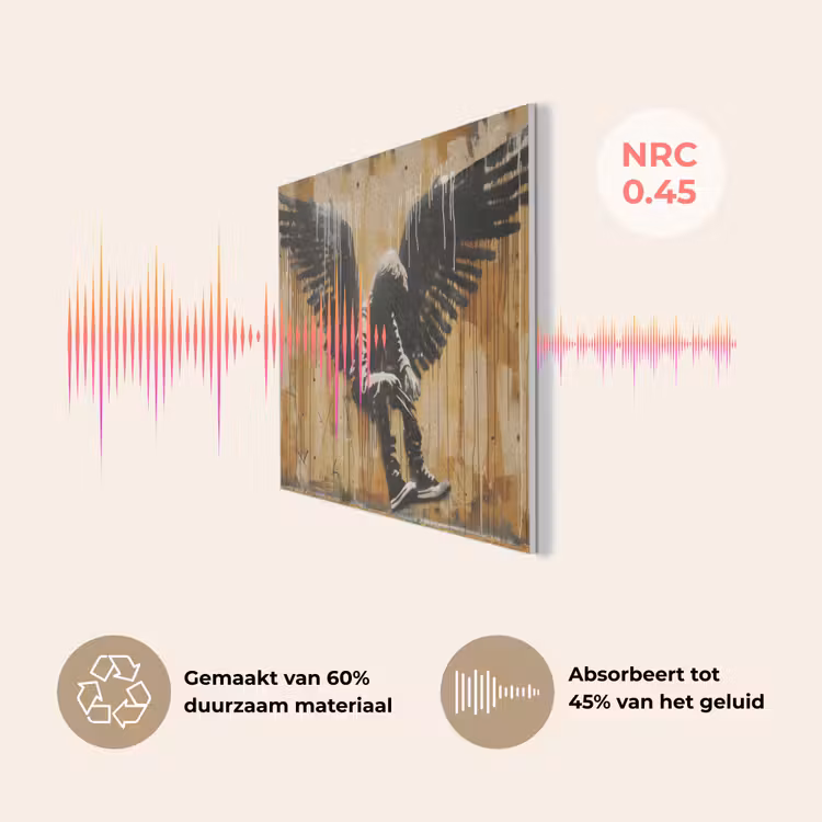 Graffiti - Kunst - Vleugels - Street art - Banksy PET vilt klein -USP_NL