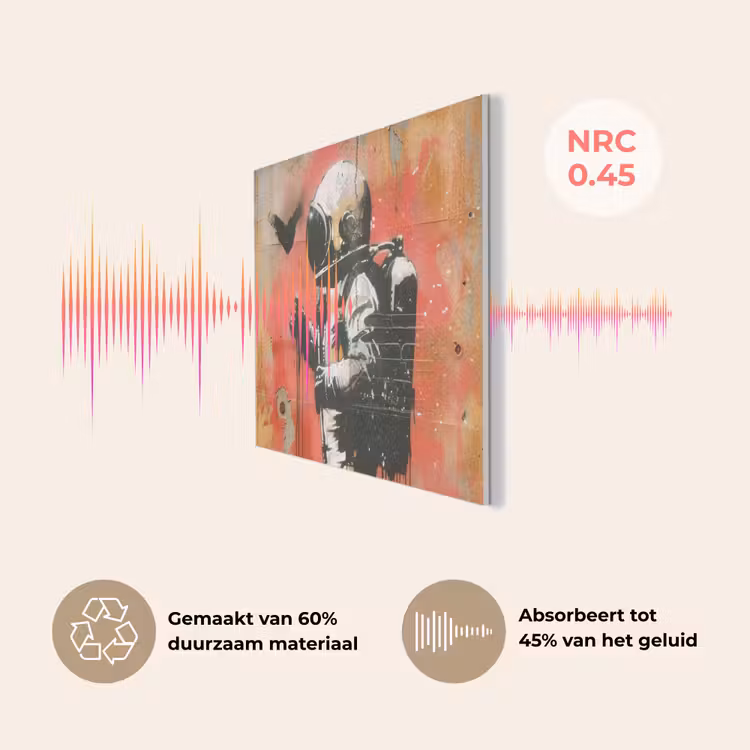 Graffiti - Astronaut - Street art - Ruimte - Banksy PET vilt klein -USP_NL