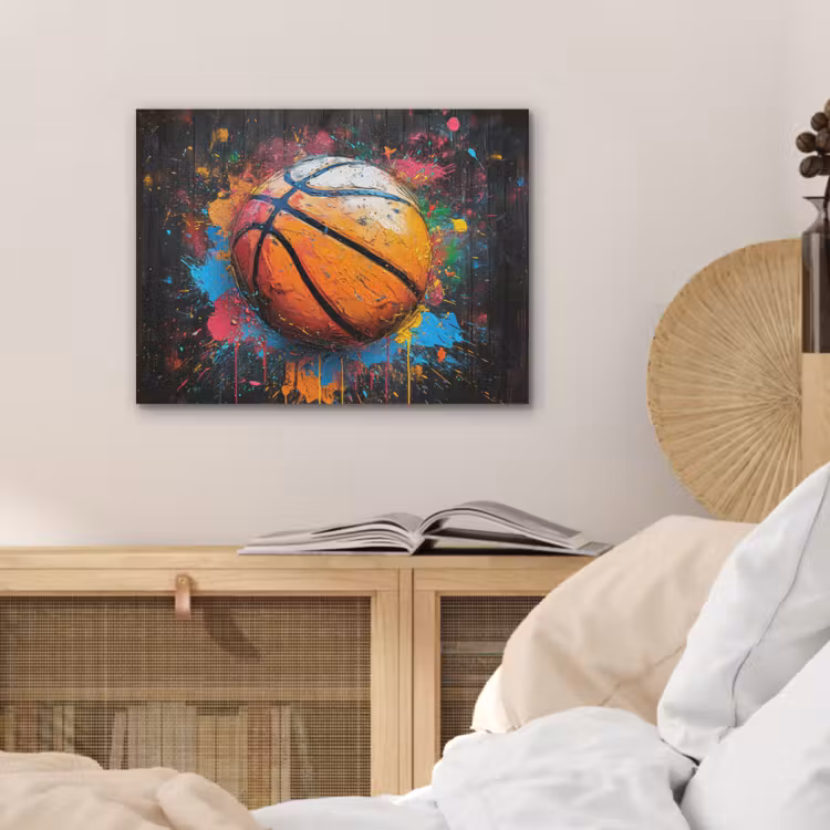 Graffiti - Basketbal - Verf - Sport PET vilt klein -sfeer3