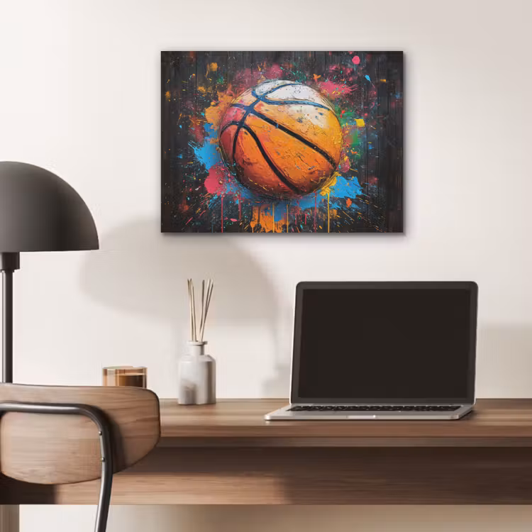Graffiti - Basketbal - Verf - Sport PET vilt klein -sfeer5