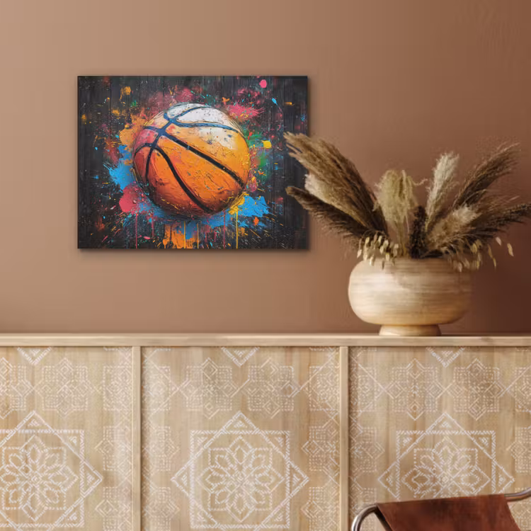Graffiti - Basketbal - Verf - Sport PET vilt klein -sfeer4