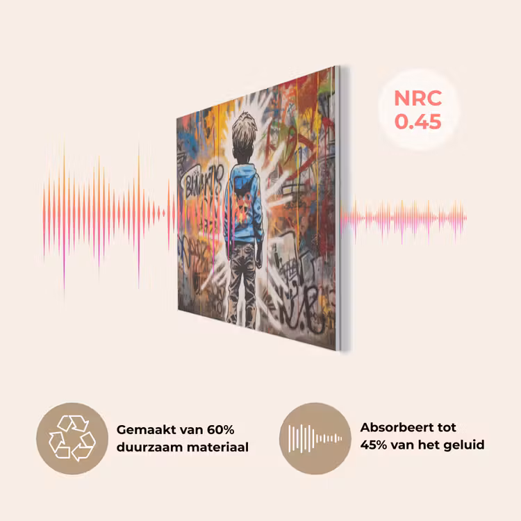 Graffiti - Jongen - Kleuren - Kunst - Street Art PET vilt klein -USP_NL