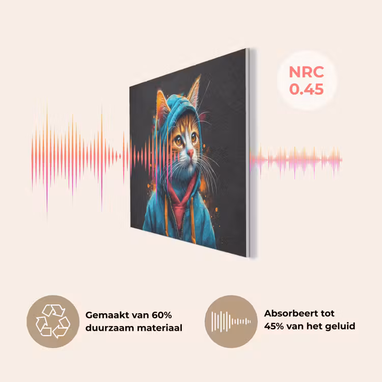 Graffiti - Kat - Zwart - Jas PET vilt klein -USP_NL