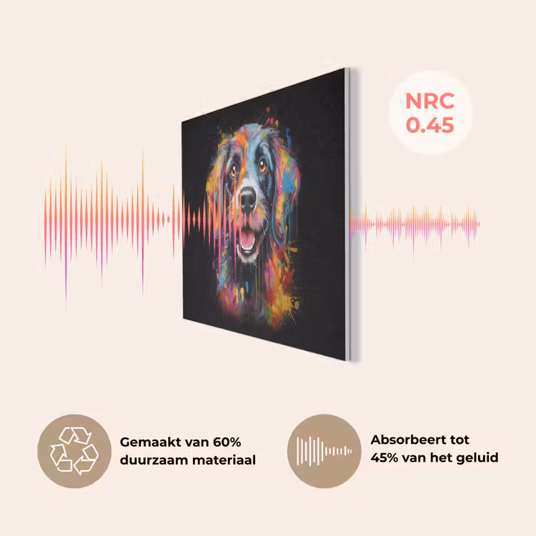 Graffiti - Hond - Zwart - Kleuren PET vilt klein -USP_NL