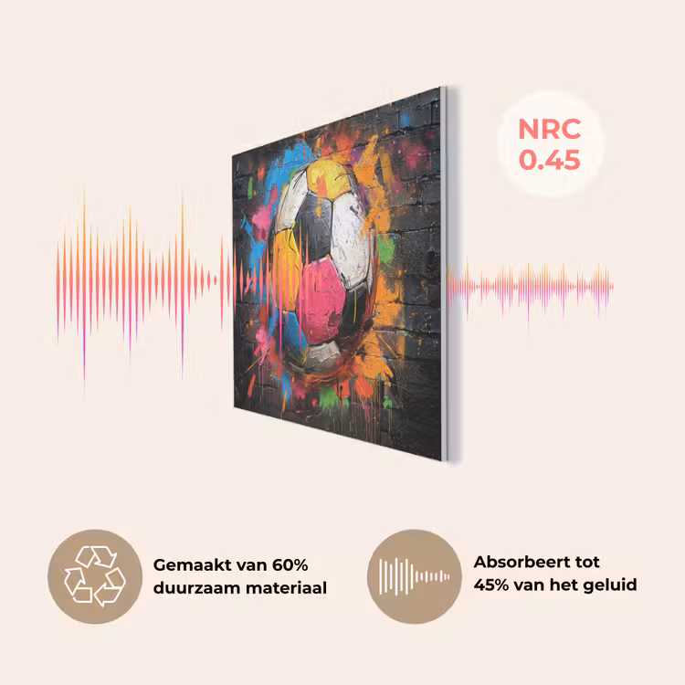 Graffiti - Voetbal - Muur - Street art - Sport PET vilt klein -USP_NL