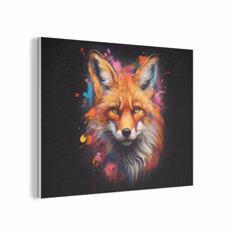 Graffiti - Vos - Zwart - Pop art PET vilt klein -3d