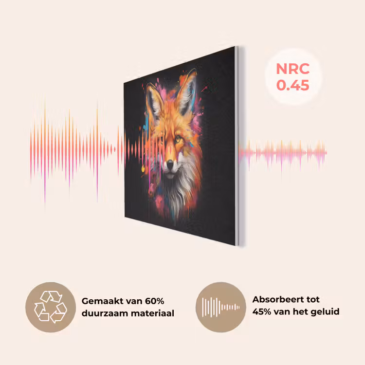 Graffiti - Vos - Zwart - Pop art PET vilt klein -USP_NL