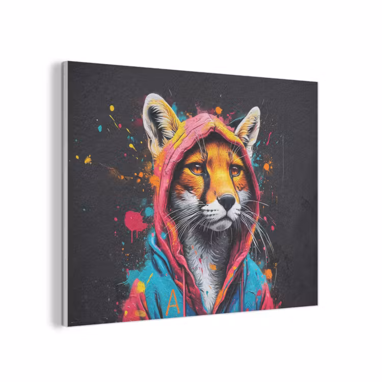 Graffiti - Vos - Jas - Pop art PET vilt klein -3d