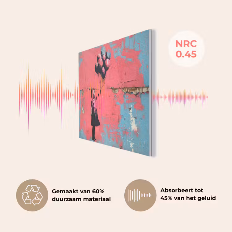 Graffiti - Meisje - Ballon - Banksy - Street art PET vilt klein -USP_NL