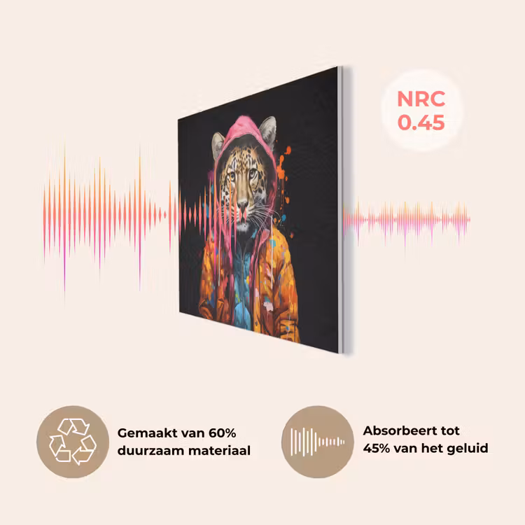 Graffiti - Luipaard - Zwart - Jas PET vilt klein -USP_NL