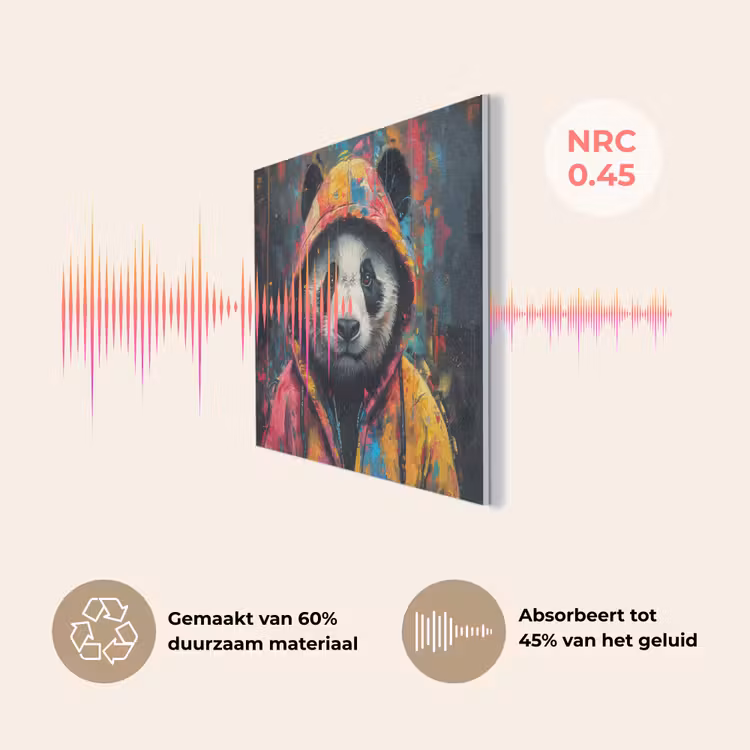 Graffiti - Panda - Jas - Kleurrijk PET vilt klein -USP_NL