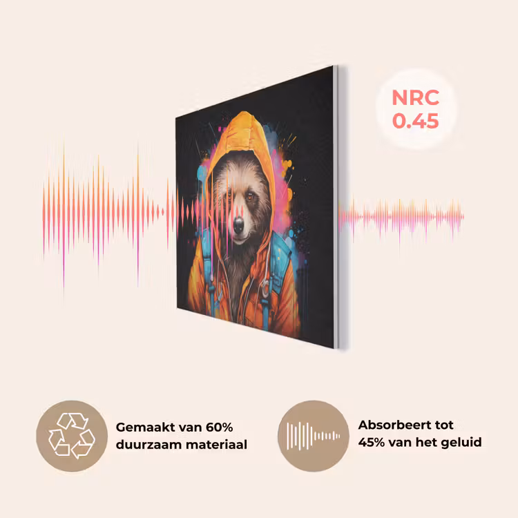 Graffiti - Wasbeer - Jas - Zwart PET vilt klein -USP_NL