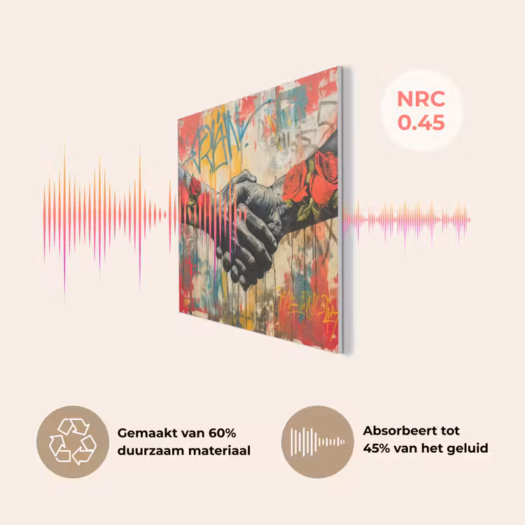 Graffiti - Rozen - Handen - Street art - Banksy PET vilt klein -USP_NL