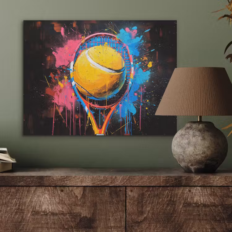 Graffiti - Tennis - Sport - Racket PET vilt klein -sfeer2