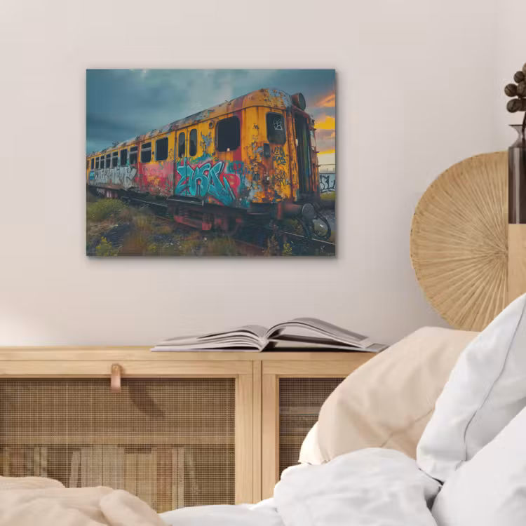 Graffiti - Trein - Street art - Verlaten PET vilt klein -sfeer3