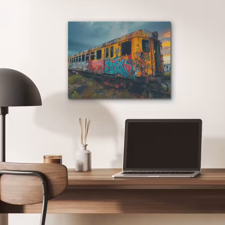 Graffiti - Trein - Street art - Verlaten PET vilt klein -sfeer5