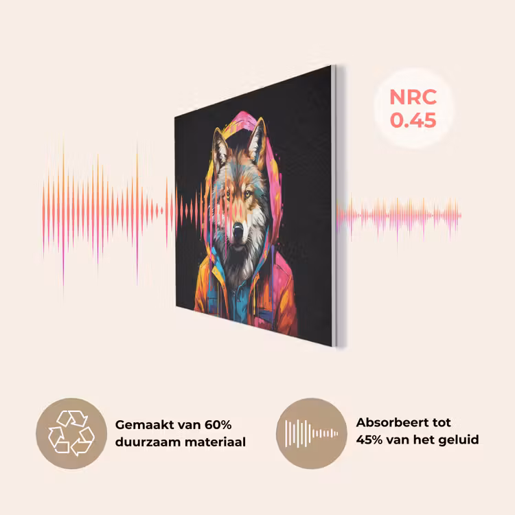 Graffiti - Wolf - Jas - Zwart PET vilt klein -USP_NL