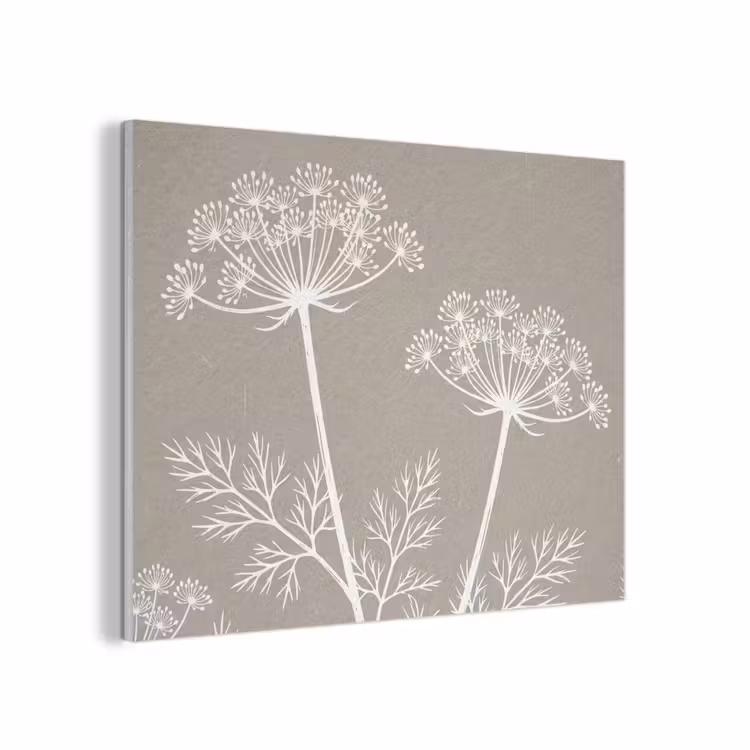 Grafisch - Fluitenkruid - Taupe PET vilt klein -3d