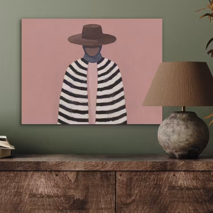 Grafisch - Vrouw - Roze PET vilt klein -sfeer2
