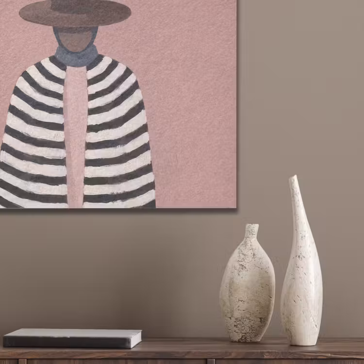 Grafisch - Vrouw - Roze PET vilt klein -sfeer6_closeup