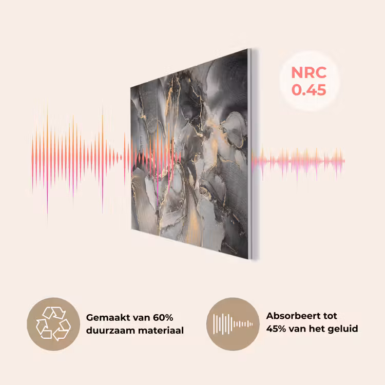 Grijs - Luxe - Goud - Marmer PET vilt klein -USP_NL