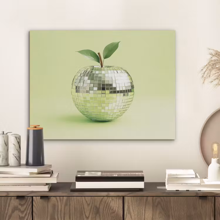 Groen - Disco - Decoratie - Appel PET vilt klein -sfeer1