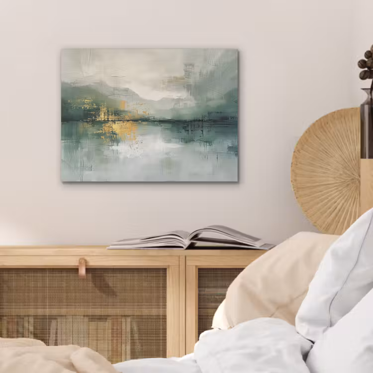 Groen - Modern - Abstract - Goud PET vilt klein -sfeer3