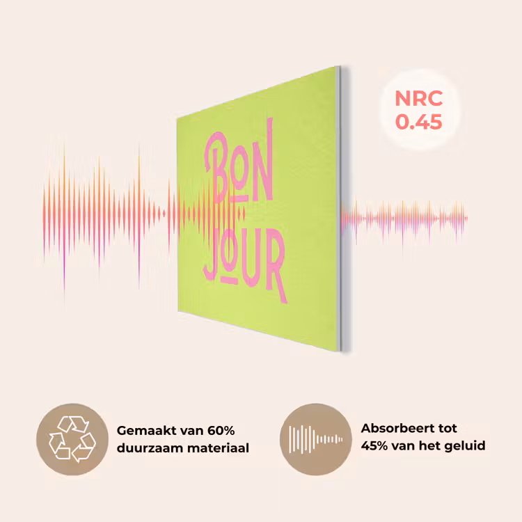Groen - Roze bonjour - art-deco PET vilt klein -USP_NL