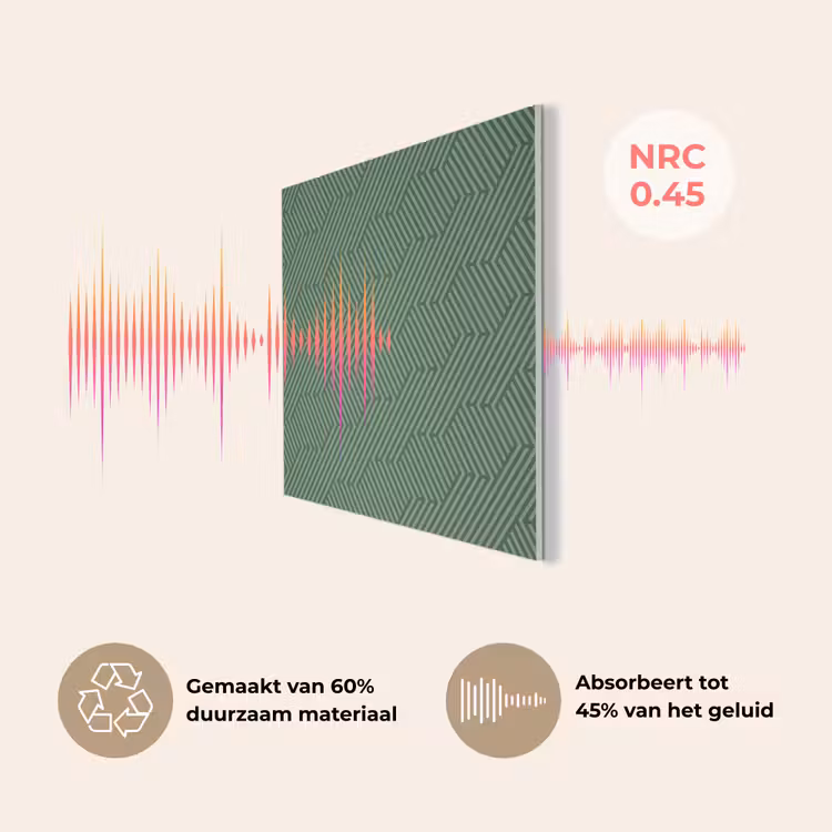 Groen - Strepen - Patroon PET vilt klein 837 -USP_NL
