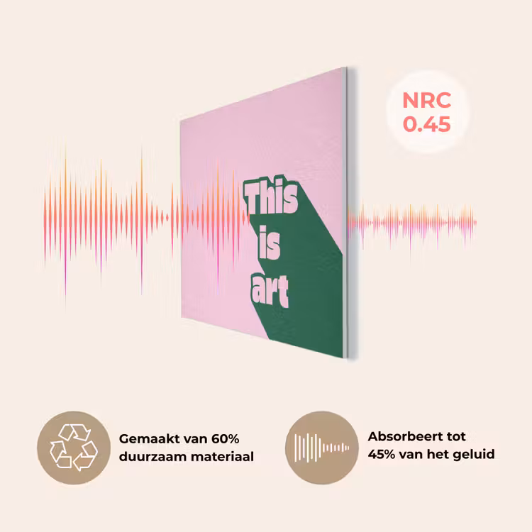 Groen - Teskt - This is art - Roze PET vilt klein -USP_NL