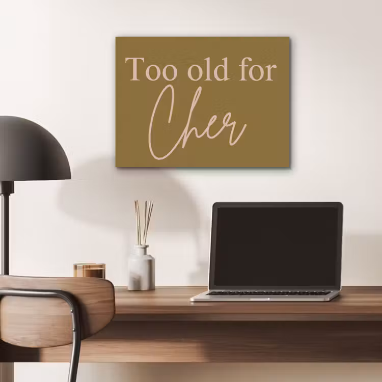 Groen - Too old for cher - Roze PET vilt klein -sfeer5