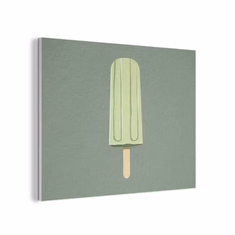 Groen - Waterijsje - Stokje - Illustratie PET vilt klein -3d