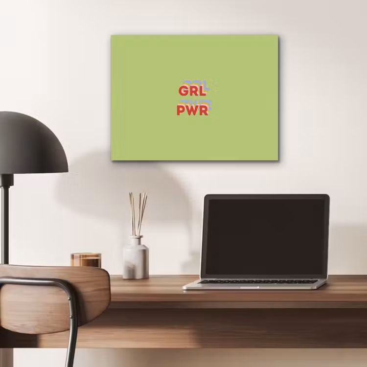 Grl pwr - Groen - Rood - 3D PET vilt klein -sfeer5