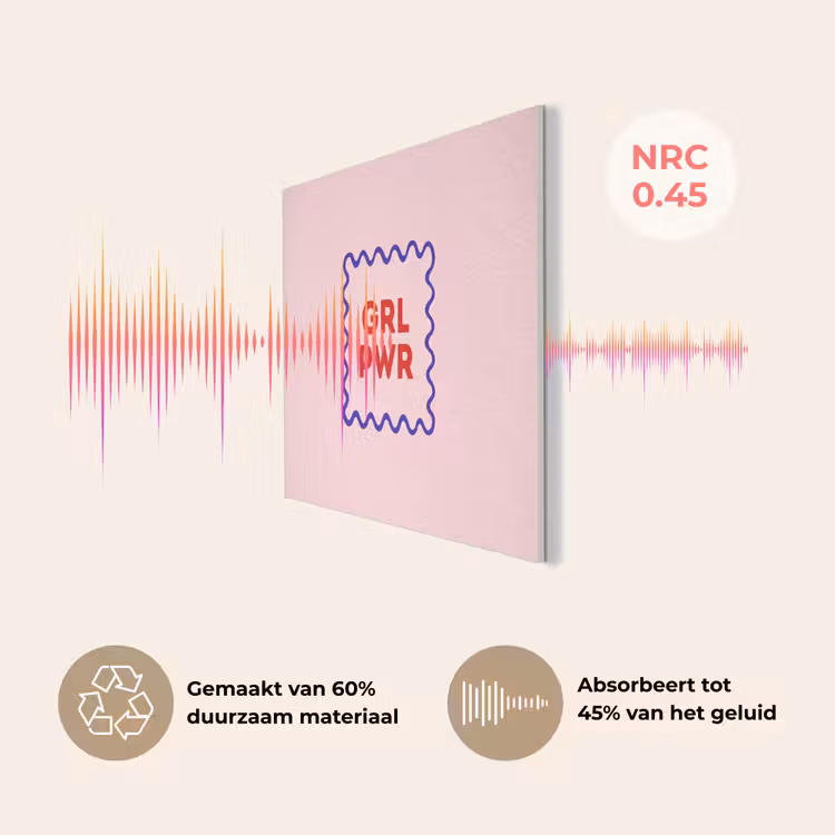 Grl pwr - Roze - Kader PET vilt klein -USP_NL
