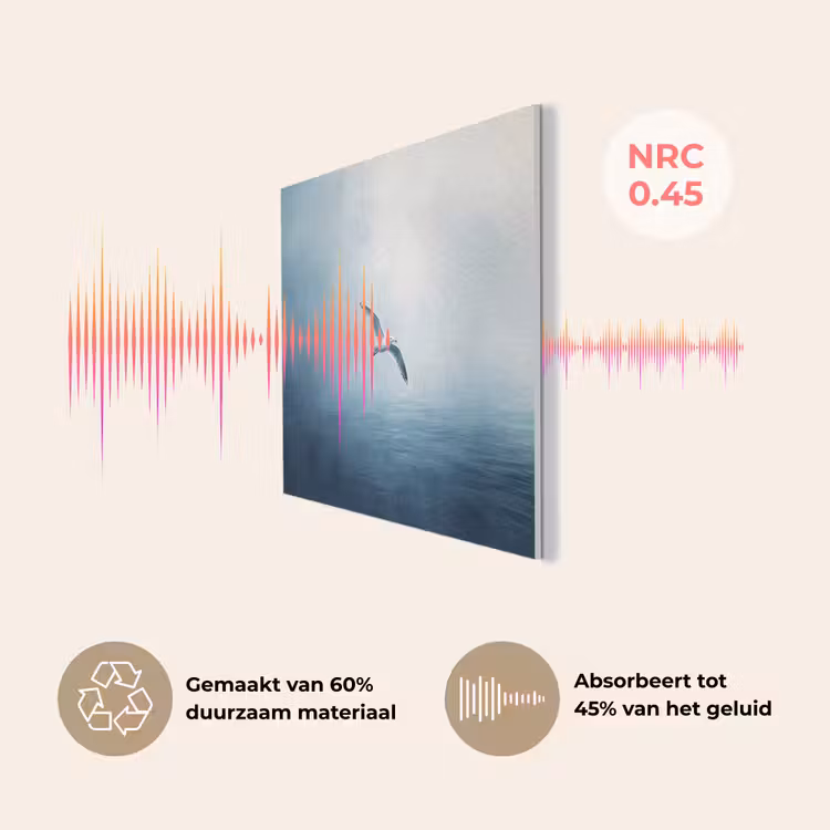 Meeuw - Wit - Zee - Mistig PET vilt klein -USP_NL