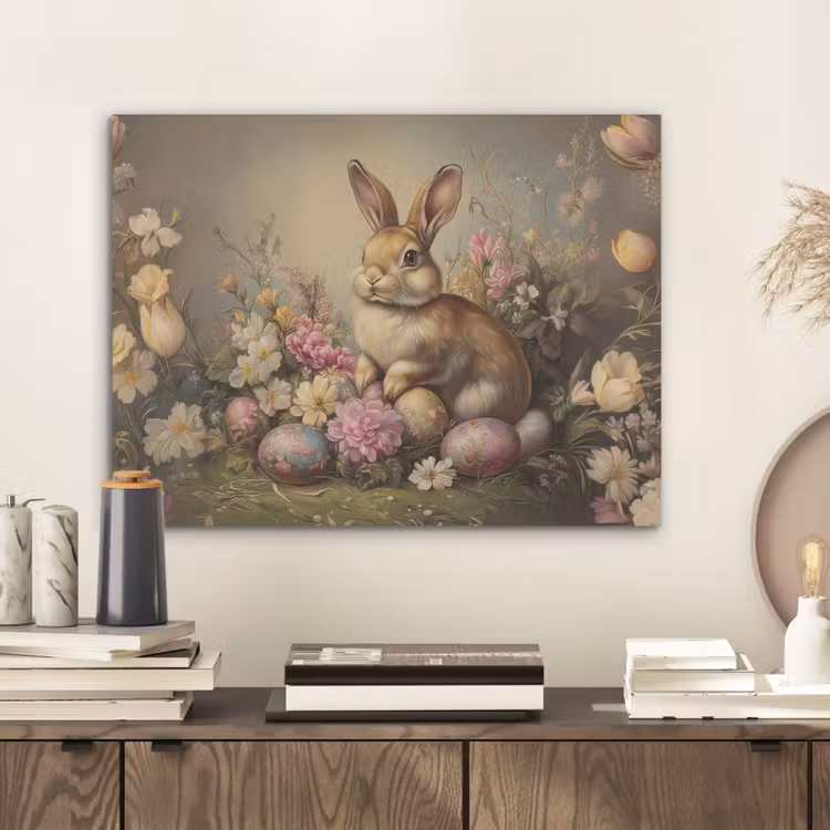 Haas - Stilleven - Bloemen PET vilt klein -sfeer1